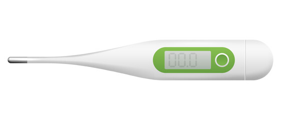 Digital thermometer for temperature measuring - obrazy, fototapety, plakaty