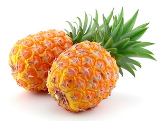 pineapples closeup, realistic illustration
