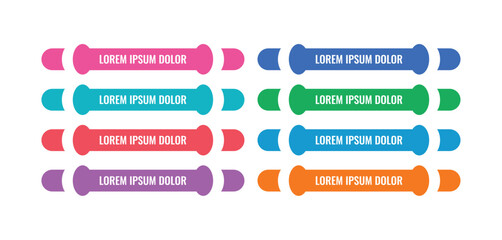 colored web buttons. internet, web elements