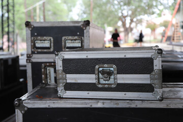 Drawers for carrying equipment for shows and setting up stages. Trunks for technical equipment for...