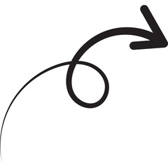 Black Curve Arrow