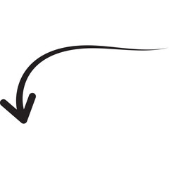 Black Curve Arrow