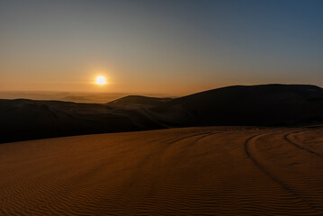Fototapeta na wymiar 2023 8 13 Peru sunset in the desert