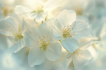 Petal Whispers, Close-Up of Tender Spring Blossoms