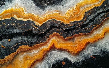 Obraz premium The texture of the yellow and black texture stone.