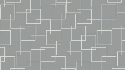 Seamless abstract geometric pattern Thin white line of outline squares on gray background For fabric bedding surface textures wrapping paper Vector illustration