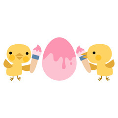 baby chicks and Easter eggs, Welcome spring season