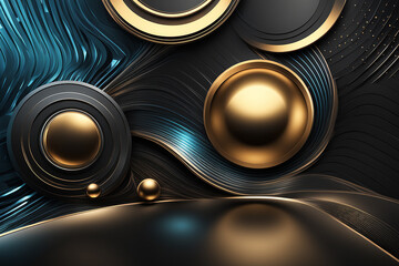 Abstract futuristic background with metallic colors