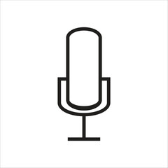 mic vector icon line template
