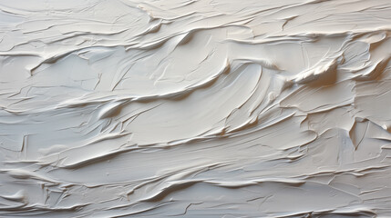 Abstract oil painting with large brush strokes in white pastel colors. Wallpaper, background, texture.