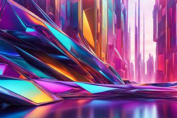 Abstract futuristic background with metallic colors