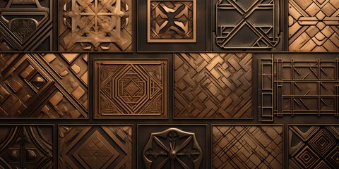 Bronze tiles, seamless pattern, SNES style
