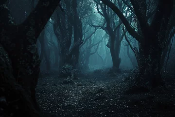 Fotobehang creepy dark forest © Bora