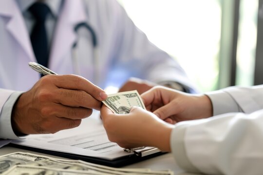 professional doctor dollar money