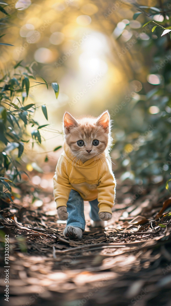 Canvas Prints cat in the garden