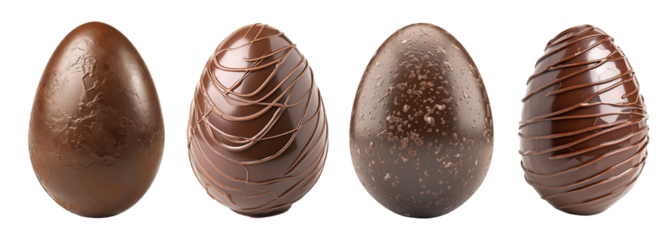 Close up of a chocolate egg. Easter concept. 