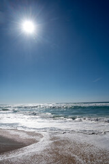 View on Plage de Horizon, Plage de l'ocean near Le Phare du Cap Ferret and Duna du Pilat, Cap...