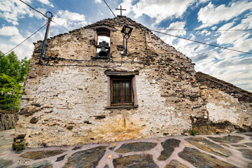 Fototapeta na wymiar Rural church in El Espinar. Guadalajara. Spain. Europe.