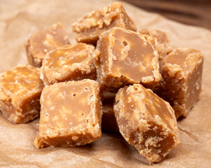 American sweets, homemade butter fudges, confection made by mixing sugar, butter and milk