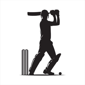 recommend clip art: Silhouetted Strategies: Cricketer Silhouette Set Illustrating the Intricate Tactics of the Cricket Field - Cricket Illustration - Athlete Vector
                    