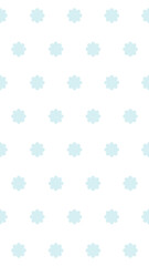 16:9 シンプルレトロ水色フラワーパターン⭐︎PNG