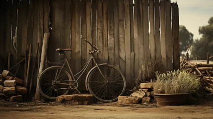 Gartenposter old bicycle theme design illustration © TuahPicture