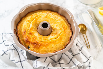 Crafting Lemon, Blueberry, and Vanilla Bundt Cakes