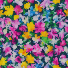 flowers. Abstract seamless pattern. AI generated.