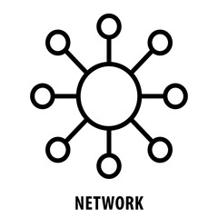 Network, icon, Network, Connection, Link, Web, Interconnected System, Communication Network, Networking, Internet, Web of Connections, Networked System