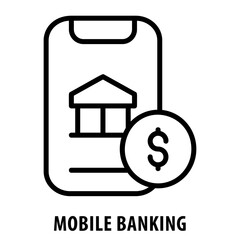 Mobile Banking, icon, Mobile Banking, Phone Banking, Mobile Financial Services, Smartphone Banking, Mobile Transactions, Cellphone Banking, Mobile Money, Mobile Banking Icon