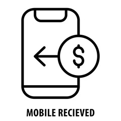 Mobile Recieved, icon, Mobile Received, Phone Receive, Cellphone Accepted, Smartphone Get, Mobile Obtained, Phone Acquired, Cellphone Gained, Smartphone Collect, Mobile Received Icon