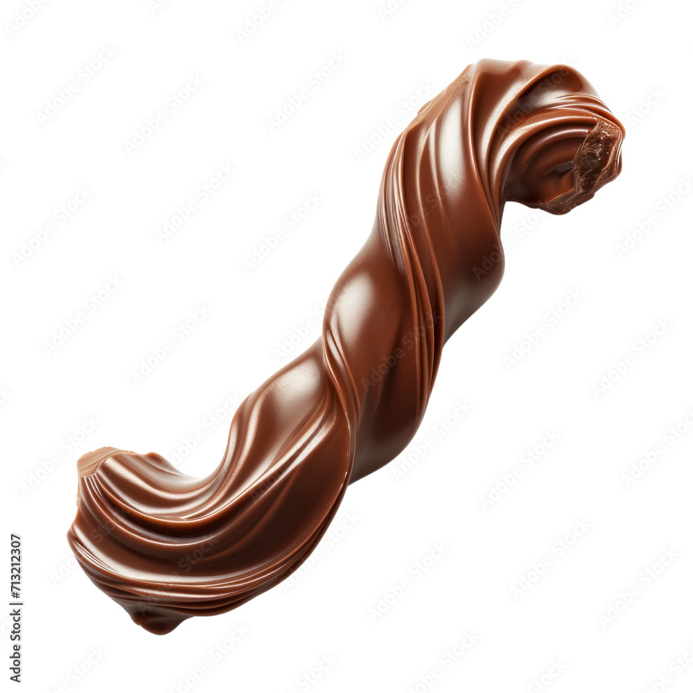 Poster chocolate candy in a twisted shape