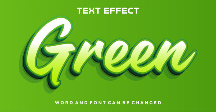 Green editable text effect