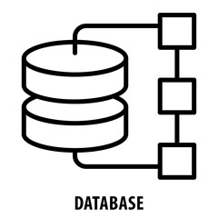 Database, icon, Database, Data Storage, Information System, Database Management, Data Repository, Digital Database, Database Icon