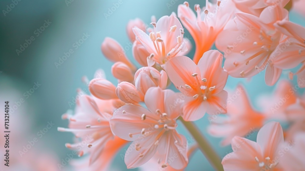 Aufkleber A close-up view of a bunch of pink flowers. Perfect for adding a pop of color to any project or design