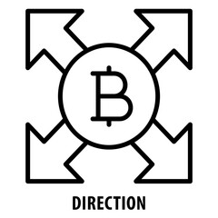 Direction, icon, Direction, Arrow, Navigation, Pointer, Guidance, Indicator, Path, Route, Direction Icon, Pointing