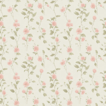 Fototapeta But Linen Floral Texture - generative ai, üretken yapay zeka