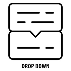 Drop down, icon, Drop Down, Dropdown Menu, Drop down List, Selection Menu, Downward Menu, Dropdown Icon, Menu Options, Select Menu, List Selection, Dropdown Arrow