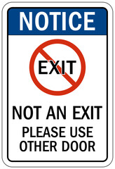 Please use other door sign
