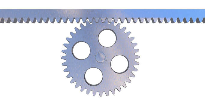 Rack and Pinion gear assembly. Industrial machines and automotive part