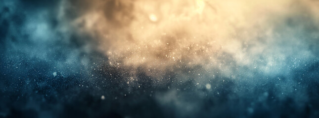 A mystical and atmospheric grunge-style background with a bokeh effect, blending dark and light hues with sparkling particles.