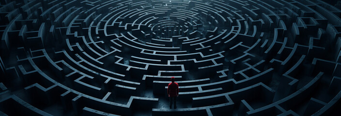 labyrinth with many maze in front of each other