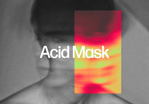 Acid Mask Photo Effect Mockup