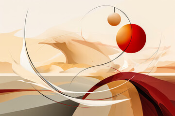 abstract pattern with harmony colors and lines
