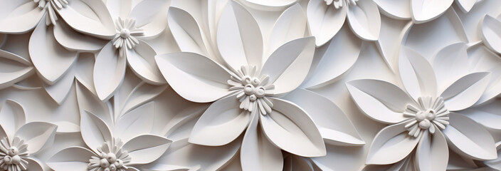 cut flowers on a white wall