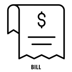 Bill, icon, Bill, Invoice, Receipt, Bill Icon, Payment Document, Billing Statement, Financial Document