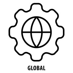 Global, icon, Global, Worldwide, Global Icon, International, Earth Globe, Globalization, Global Connectivity, World Map