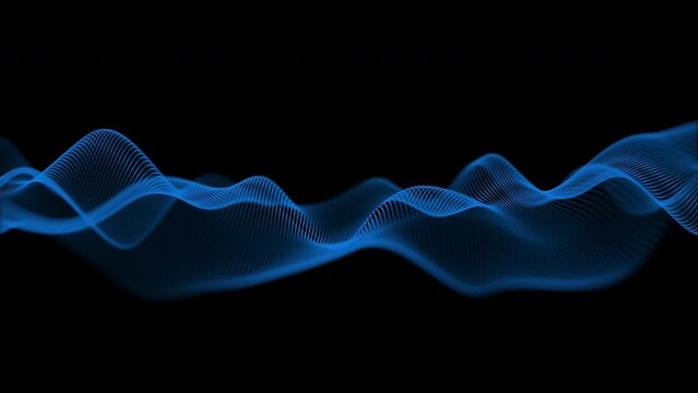 Abstract wave form technology background with blue light digital effect corporate concept