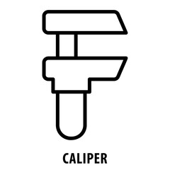Caliper, icon, Caliper, Measuring Caliper, Caliper Icon, Measurement Tool, Precision, Caliper Symbol