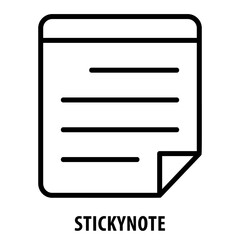 Stickynote, icon, Stickynote, Sticky Note, Stickynote Icon, Memo, Reminder, Note, Stickynote Symbol